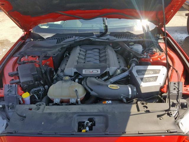 1FA6P8CF0G5220102 - 2016 FORD MUSTANG GT RED photo 7