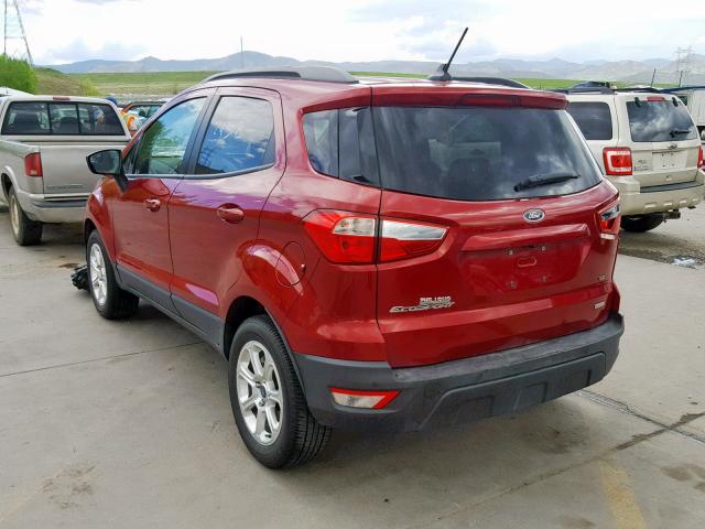 MAJ3P1TE6JC201851 - 2018 FORD ECOSPORT S MAROON photo 3