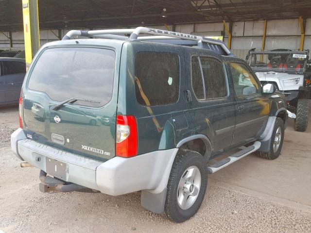 5N1ED28Y61C505746 - 2001 NISSAN XTERRA XE GREEN photo 4