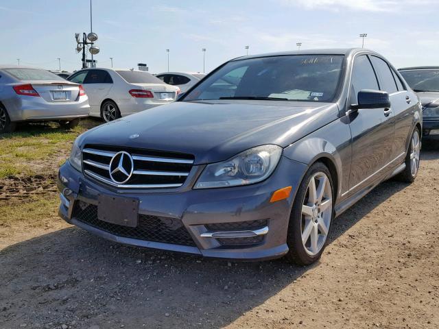 WDDGF4HB1EA964690 - 2014 MERCEDES-BENZ C 250 GRAY photo 2