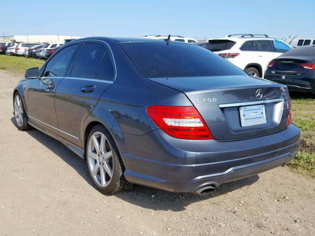 WDDGF4HB1EA964690 - 2014 MERCEDES-BENZ C 250 GRAY photo 3