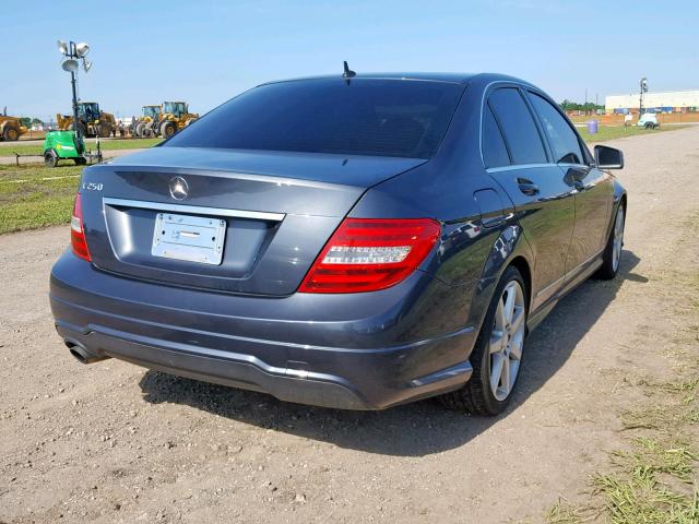 WDDGF4HB1EA964690 - 2014 MERCEDES-BENZ C 250 GRAY photo 4