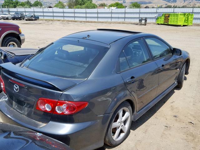 1YVHP84D845N50382 - 2004 MAZDA 6 S GRAY photo 4