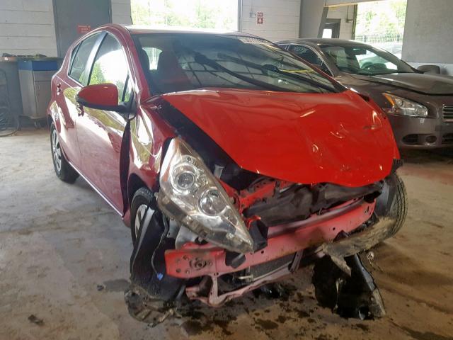 JTDKDTB35C1501518 - 2012 TOYOTA PRIUS C RED photo 1