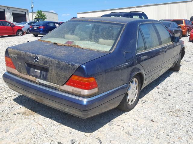 WDBGA51E4SA252445 - 1995 MERCEDES-BENZ S 500 BLUE photo 4