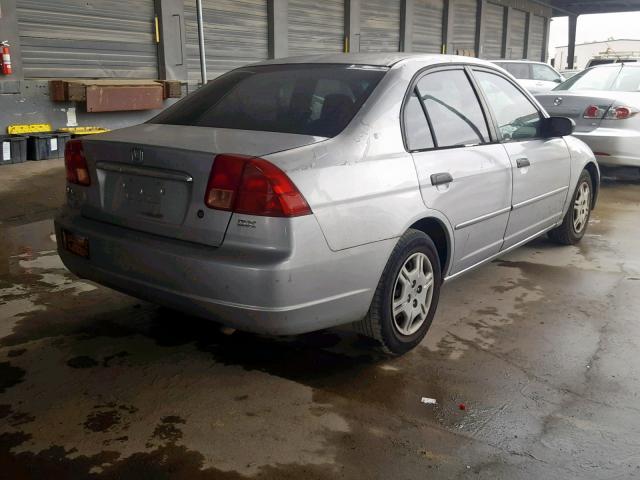 2HGES16201H613037 - 2001 HONDA CIVIC DX GRAY photo 4