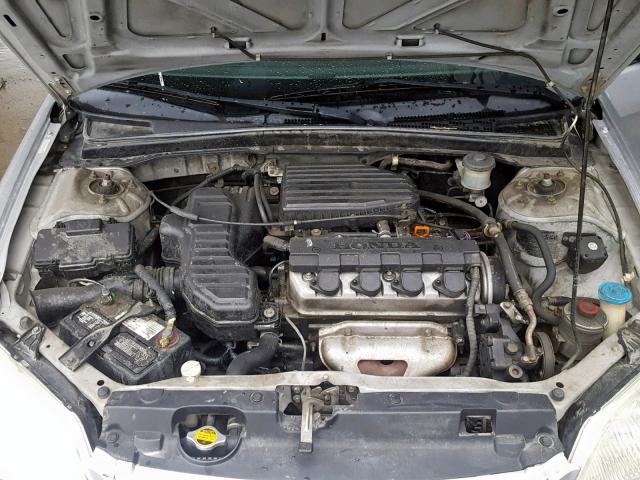 2HGES16201H613037 - 2001 HONDA CIVIC DX GRAY photo 7