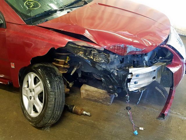 1G8AJ55F37Z132942 - 2007 SATURN ION LEVEL MAROON photo 9
