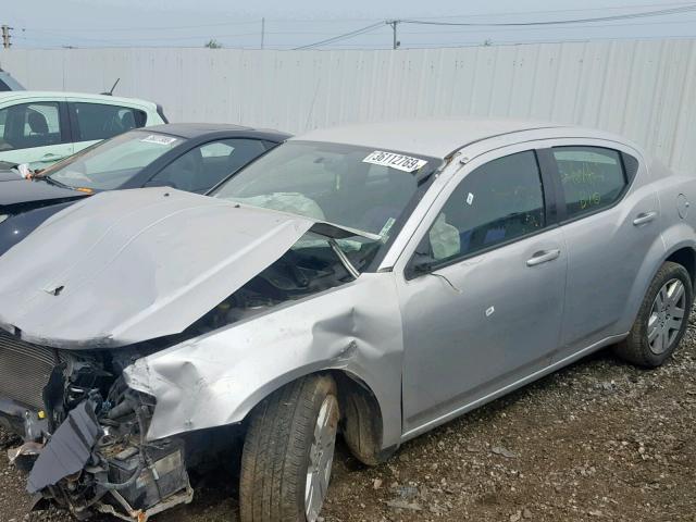 1B3BD4FB7BN501472 - 2011 DODGE AVENGER EX SILVER photo 2