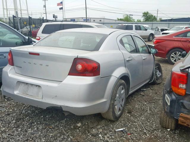 1B3BD4FB7BN501472 - 2011 DODGE AVENGER EX SILVER photo 4