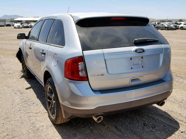 2FMDK3GC2EBA75359 - 2014 FORD EDGE SE SILVER photo 3