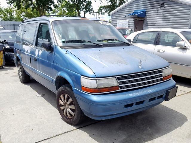 2P4GH2536SR381752 - 1995 PLYMOUTH VOYAGER BLUE photo 1