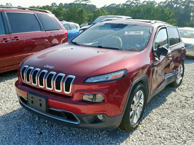 1C4PJLDS5FW621135 - 2015 JEEP CHEROKEE L BURGUNDY photo 2