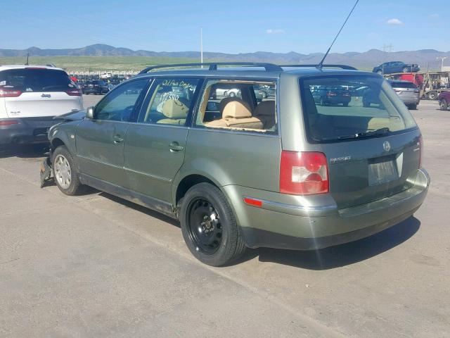 WVWYH63B83E020435 - 2003 VOLKSWAGEN PASSAT GLX GREEN photo 3