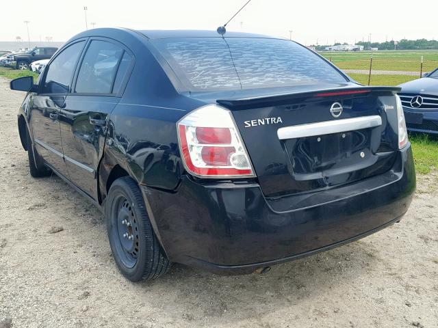 3N1AB6AP6CL725836 - 2012 NISSAN SENTRA 2.0 BLACK photo 3