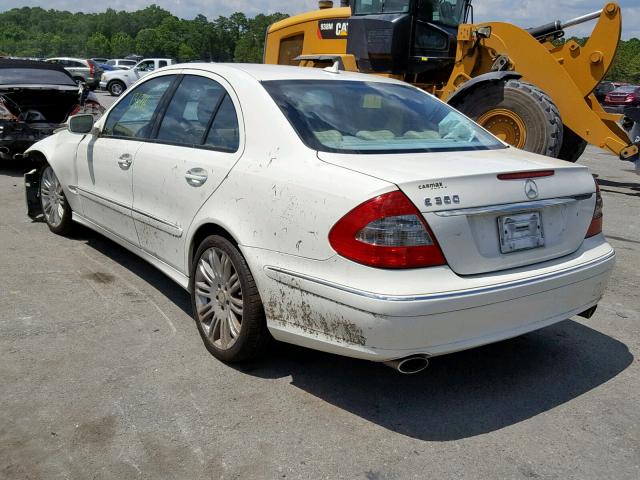 WDBUF56X48B260112 - 2008 MERCEDES-BENZ E 350 WHITE photo 3