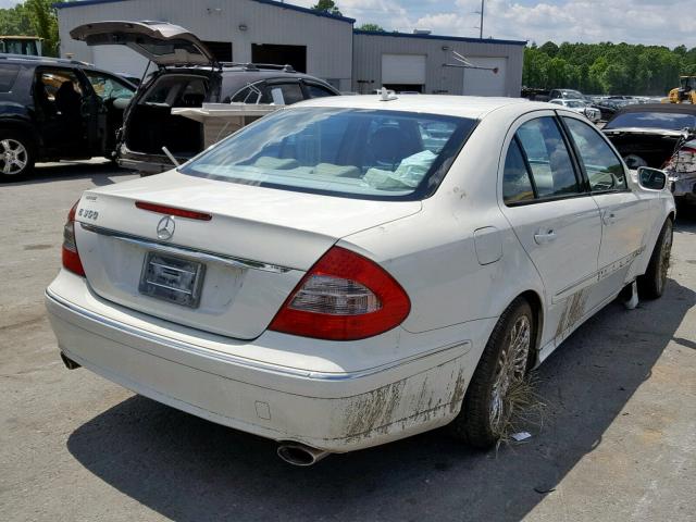 WDBUF56X48B260112 - 2008 MERCEDES-BENZ E 350 WHITE photo 4