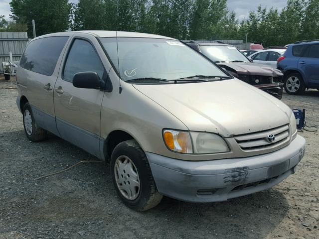 4T3ZF19CX1U351682 - 2001 TOYOTA SIENNA CE TAN photo 1