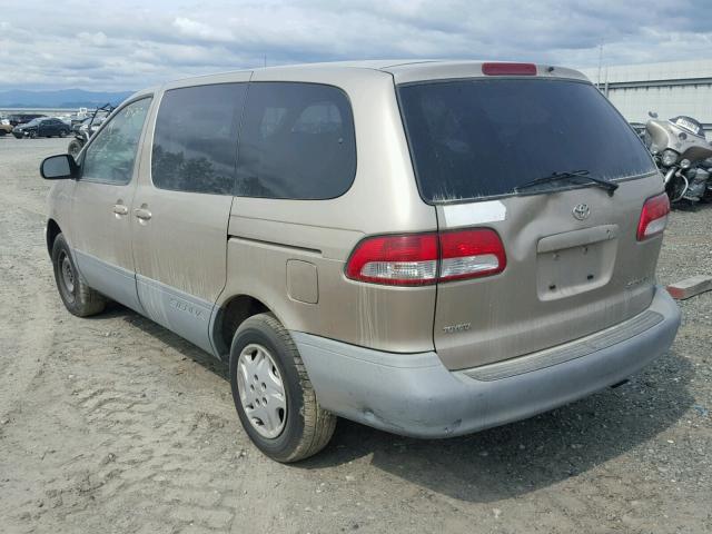 4T3ZF19CX1U351682 - 2001 TOYOTA SIENNA CE TAN photo 3