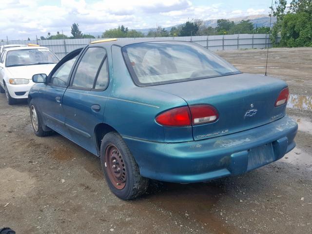 1G1JF5242W7197424 - 1998 CHEVROLET CAVALIER L GREEN photo 3