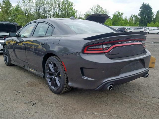 2C3CDXHG5KH597726 - 2019 DODGE CHARGER GT GRAY photo 3