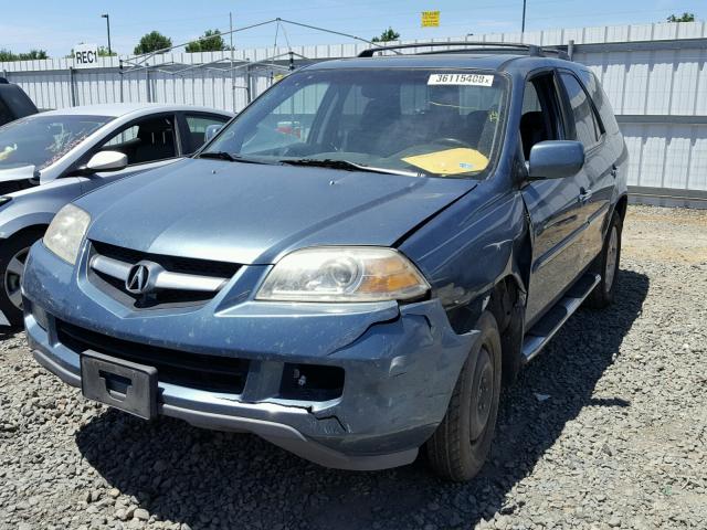 2HNYD18695H516795 - 2005 ACURA MDX TOURIN GREEN photo 2