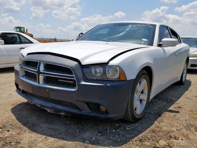 2C3CDXHG7DH554332 - 2013 DODGE CHARGER SX WHITE photo 2