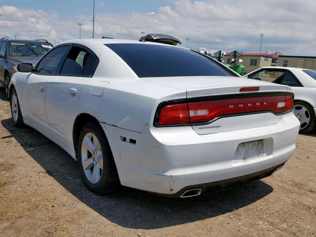 2C3CDXHG7DH554332 - 2013 DODGE CHARGER SX WHITE photo 3