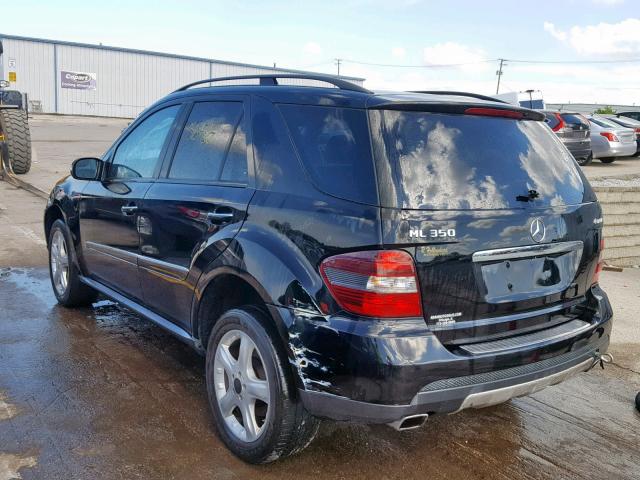 4JGBB86E98A422726 - 2008 MERCEDES-BENZ ML 350 BLACK photo 3