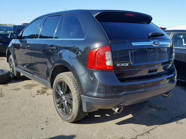 2FMDK4KC5DBB77962 - 2013 FORD EDGE LIMIT BLACK photo 3