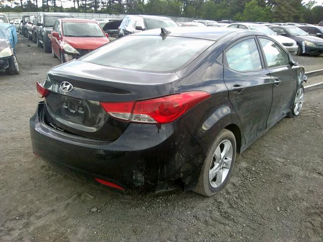 KMHDH4AE2CU285661 - 2012 HYUNDAI ELANTRA GL BLACK photo 4