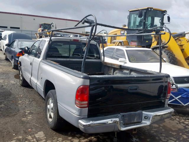 1B7GL23Y2VS226121 - 1997 DODGE DAKOTA SILVER photo 3