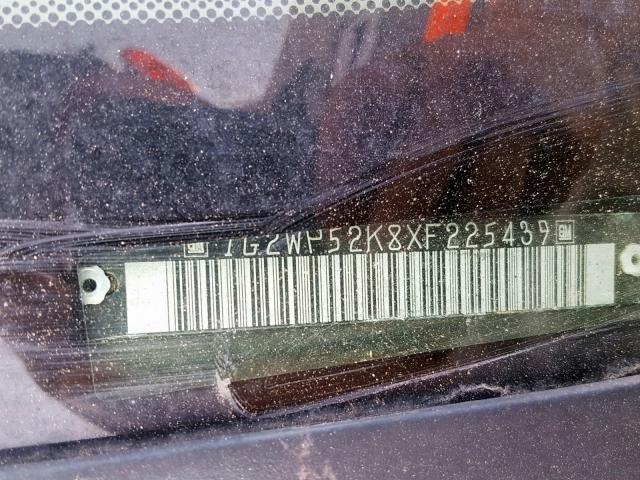 1G2WP52K8XF225439 - 1999 PONTIAC GRAND PRIX 绿色 照片 10