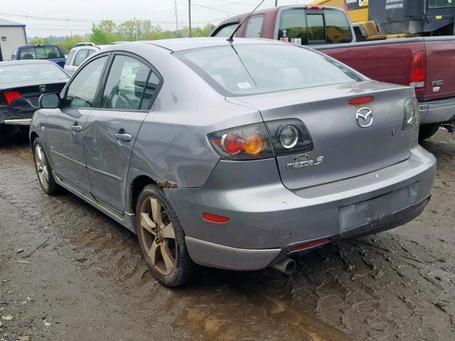 JM1BK123851234100 - 2005 MAZDA 3 S GRAY photo 3