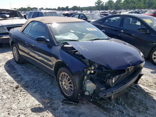 1C3EL55R74N121476 - 2004 CHRYSLER SEBRING LX BLUE photo 1