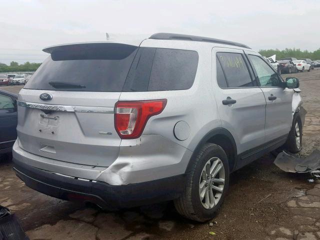 1FM5K8BH9HGC65063 - 2017 FORD EXPLORER SILVER photo 4