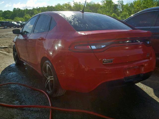 1C3CDFBA1GD652580 - 2016 DODGE DART SXT RED photo 3