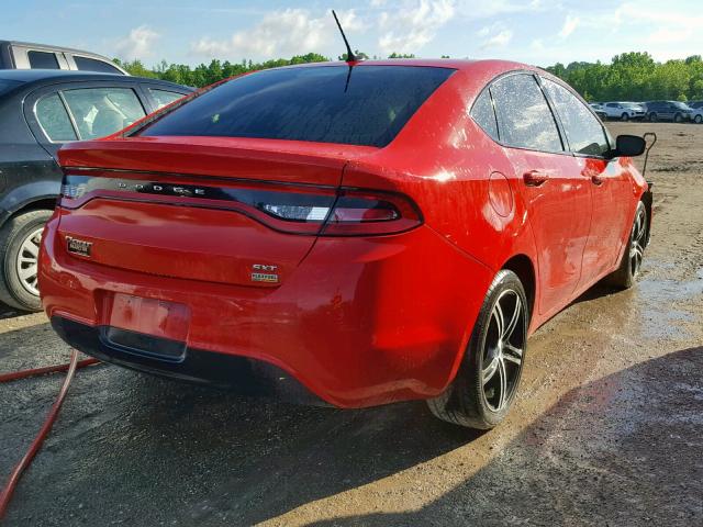 1C3CDFBA1GD652580 - 2016 DODGE DART SXT RED photo 4