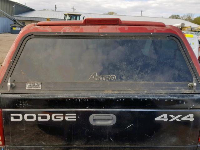 1B7GG22NX1S260300 - 2001 DODGE DAKOTA BLACK photo 9