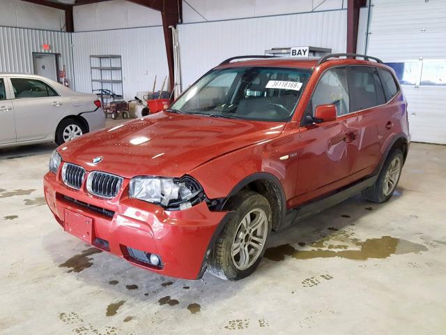 WBXPA93486WG85083 - 2006 BMW X3 3.0I RED photo 2