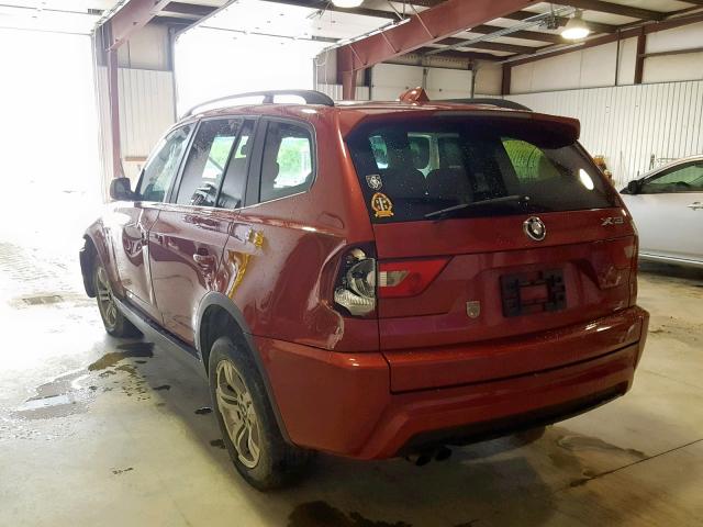 WBXPA93486WG85083 - 2006 BMW X3 3.0I RED photo 3