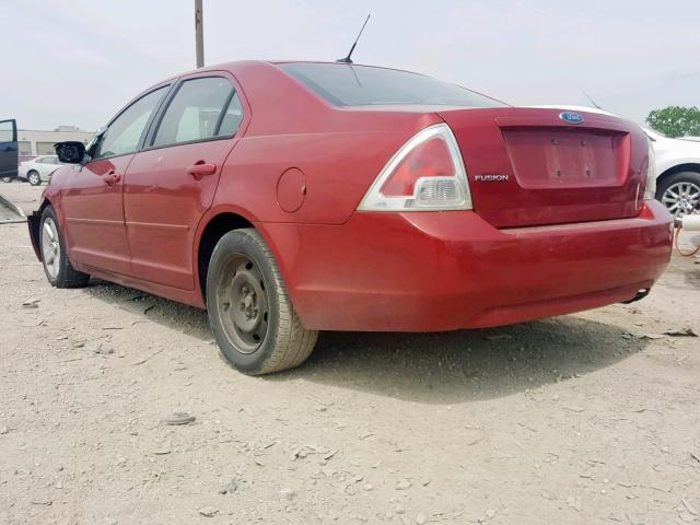 3FAHP06Z87R134890 - 2007 FORD FUSION S RED photo 3