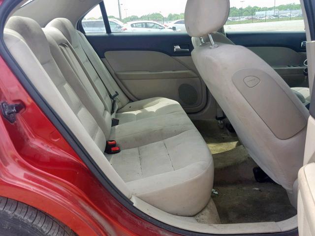 3FAHP06Z87R134890 - 2007 FORD FUSION S RED photo 6