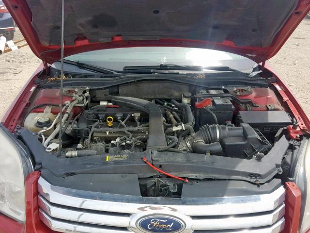 3FAHP06Z87R134890 - 2007 FORD FUSION S RED photo 7