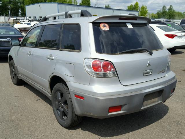 JA4LZ41G23U051562 - 2003 MITSUBISHI OUTLANDER SILVER photo 3