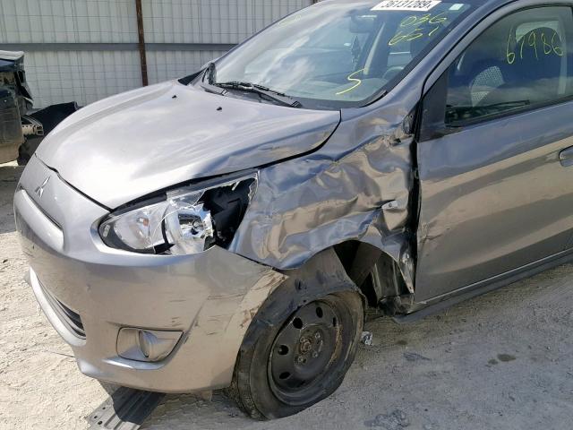 ML32A3HJ8FH036651 - 2015 MITSUBISHI MIRAGE DE GRAY photo 9