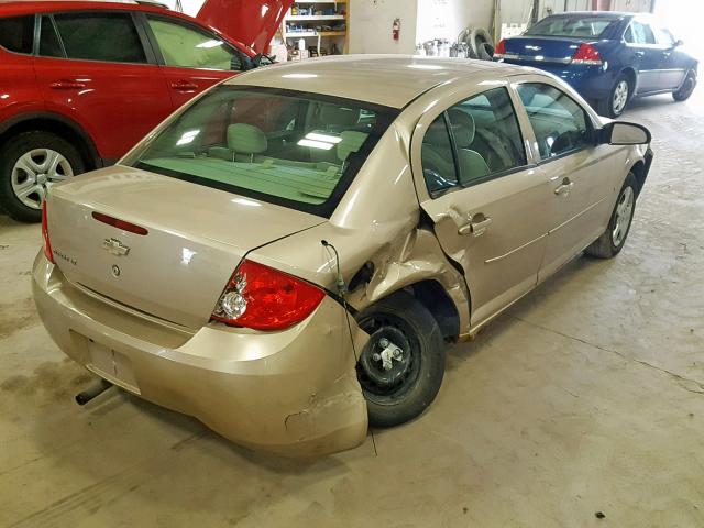 1G1AL55F787204019 - 2008 CHEVROLET COBALT LT GOLD photo 4