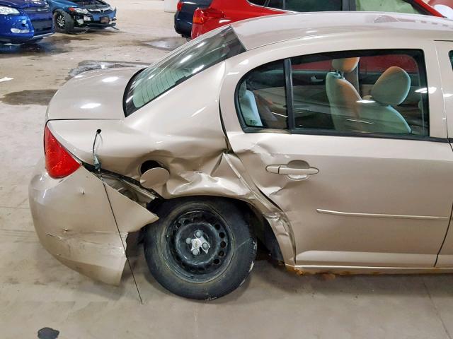 1G1AL55F787204019 - 2008 CHEVROLET COBALT LT GOLD photo 9