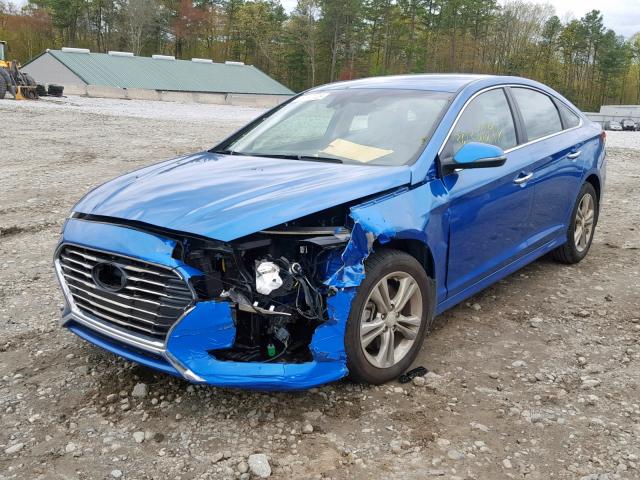 5NPE34AF9JH659304 - 2018 HYUNDAI SONATA SPO BLUE photo 2