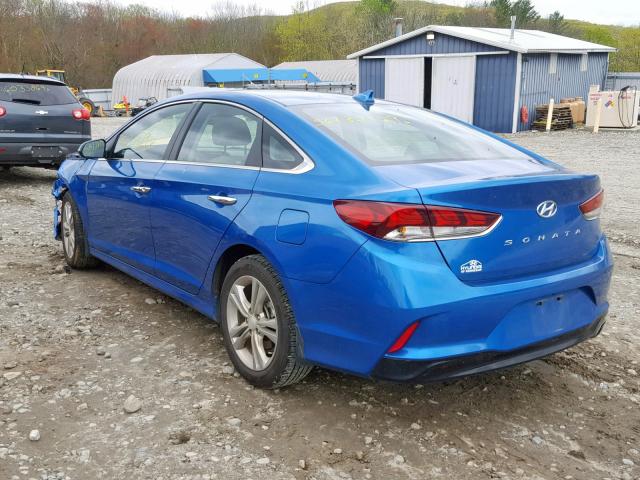 5NPE34AF9JH659304 - 2018 HYUNDAI SONATA SPO BLUE photo 3